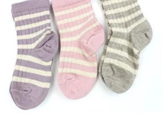 MP light brown melange mix stribede strømper Eli (3-pak)